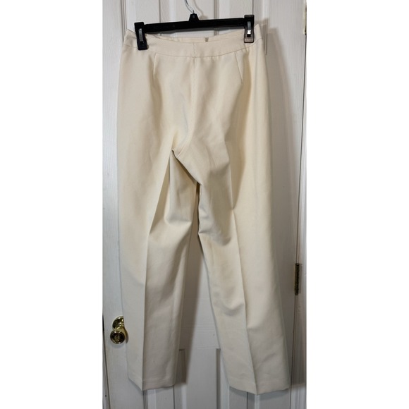 Larry Levine Levine Classics Cream Ivory Pin Striped Dress Pants Size 6 - Picture 3 of 4